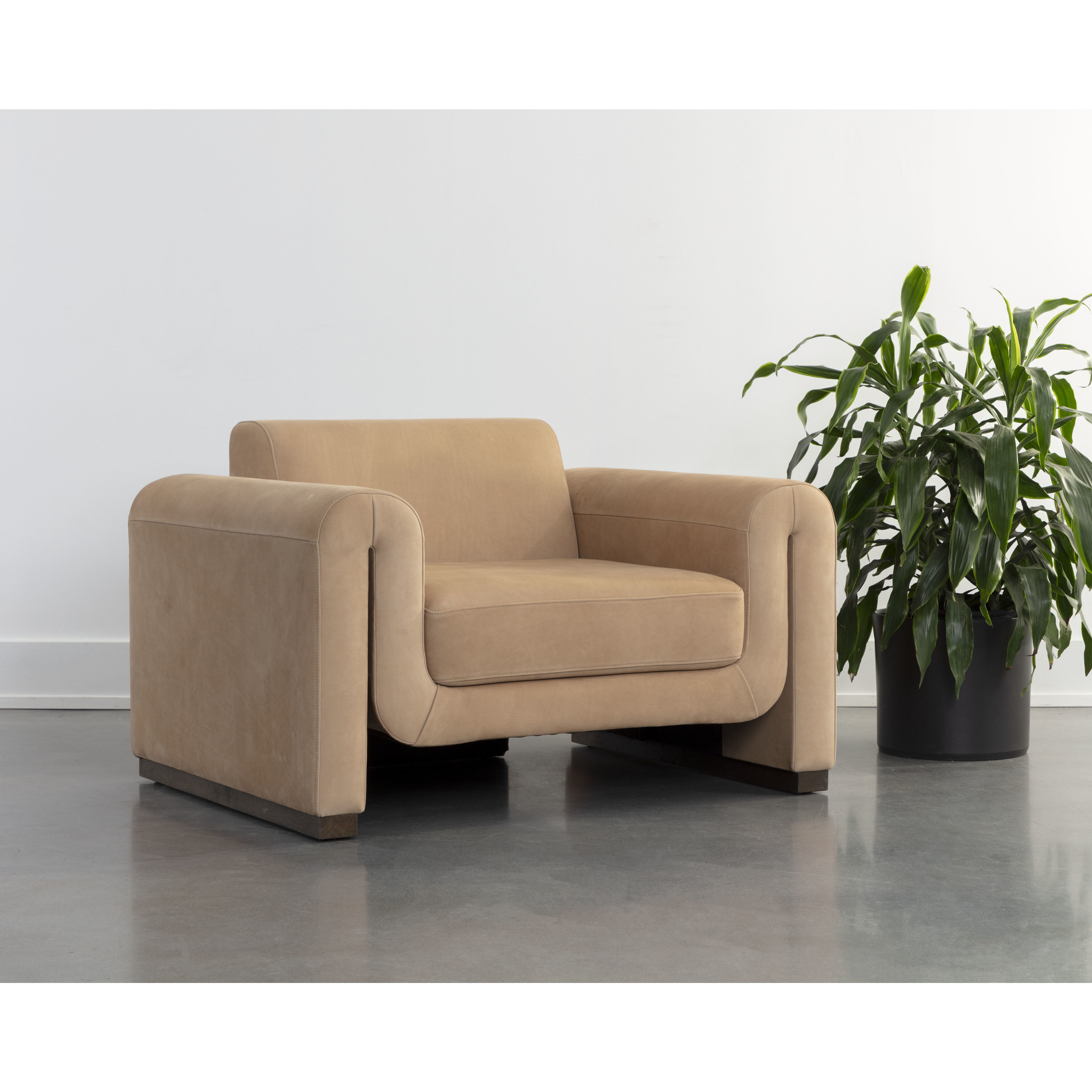 Romer Distressed Brown / Nubuck Tan Leather Armchair